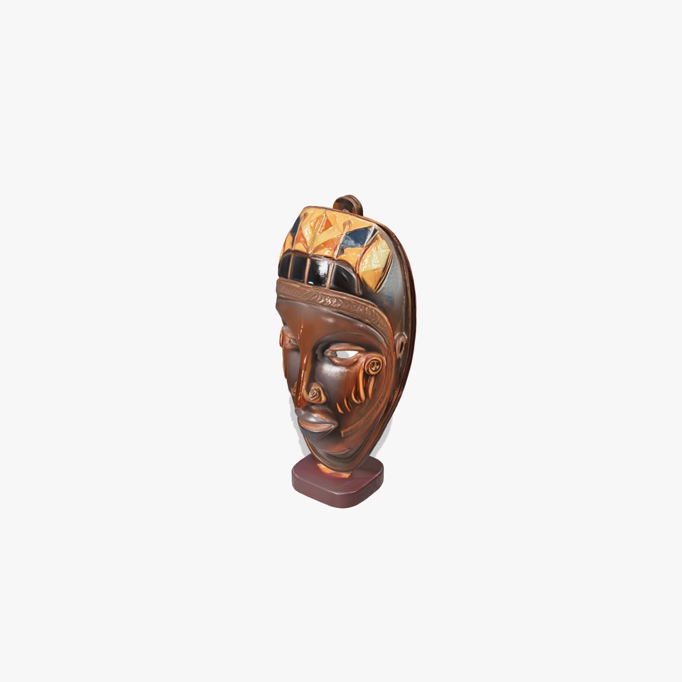Decorative African Mask Model Pack  Tribal Mask Sculpture Set
